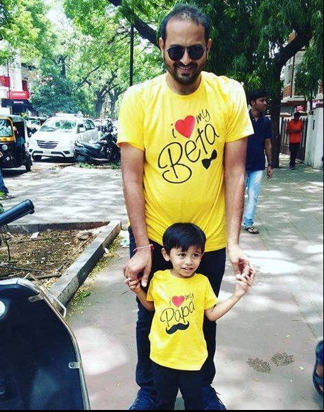 I Love My Beta-Papa Dad Son T-shirts Combo (Yellow)
