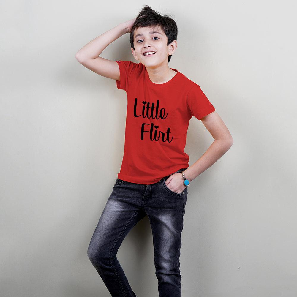 T-Shirt For Kids in Red Color (Little Flirt) Stubborne - big-little-feelings