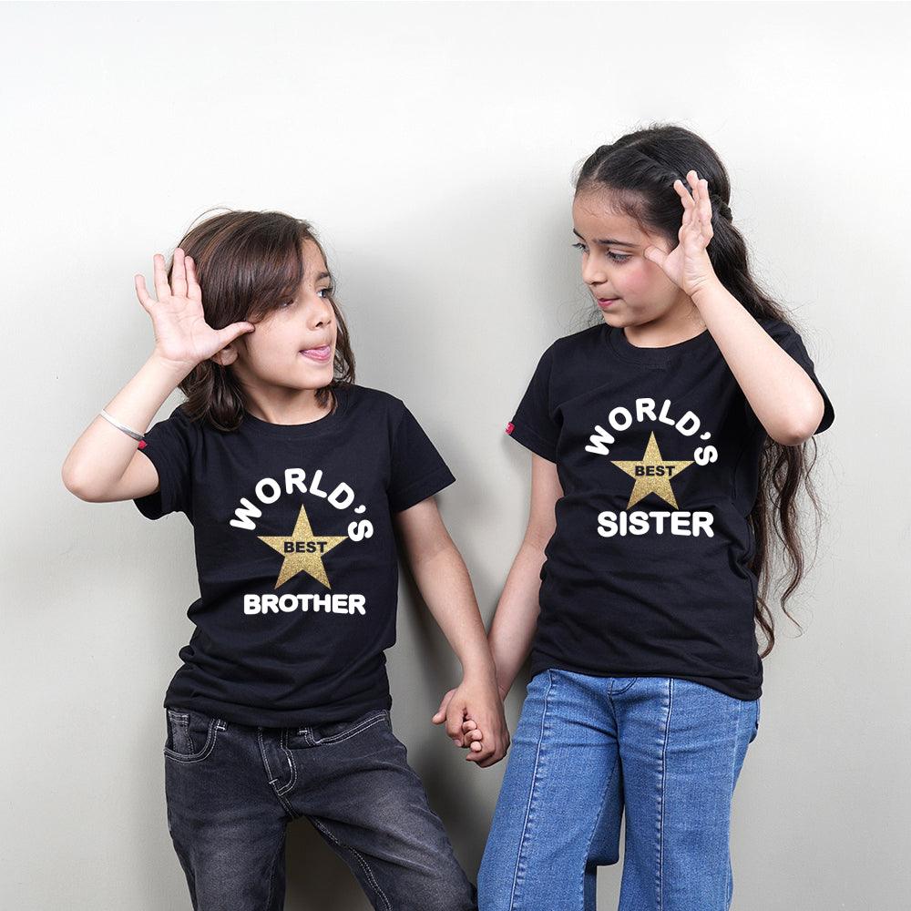 World's Best Brother Sister Sibling TShirts Combo - big-little-feelings
